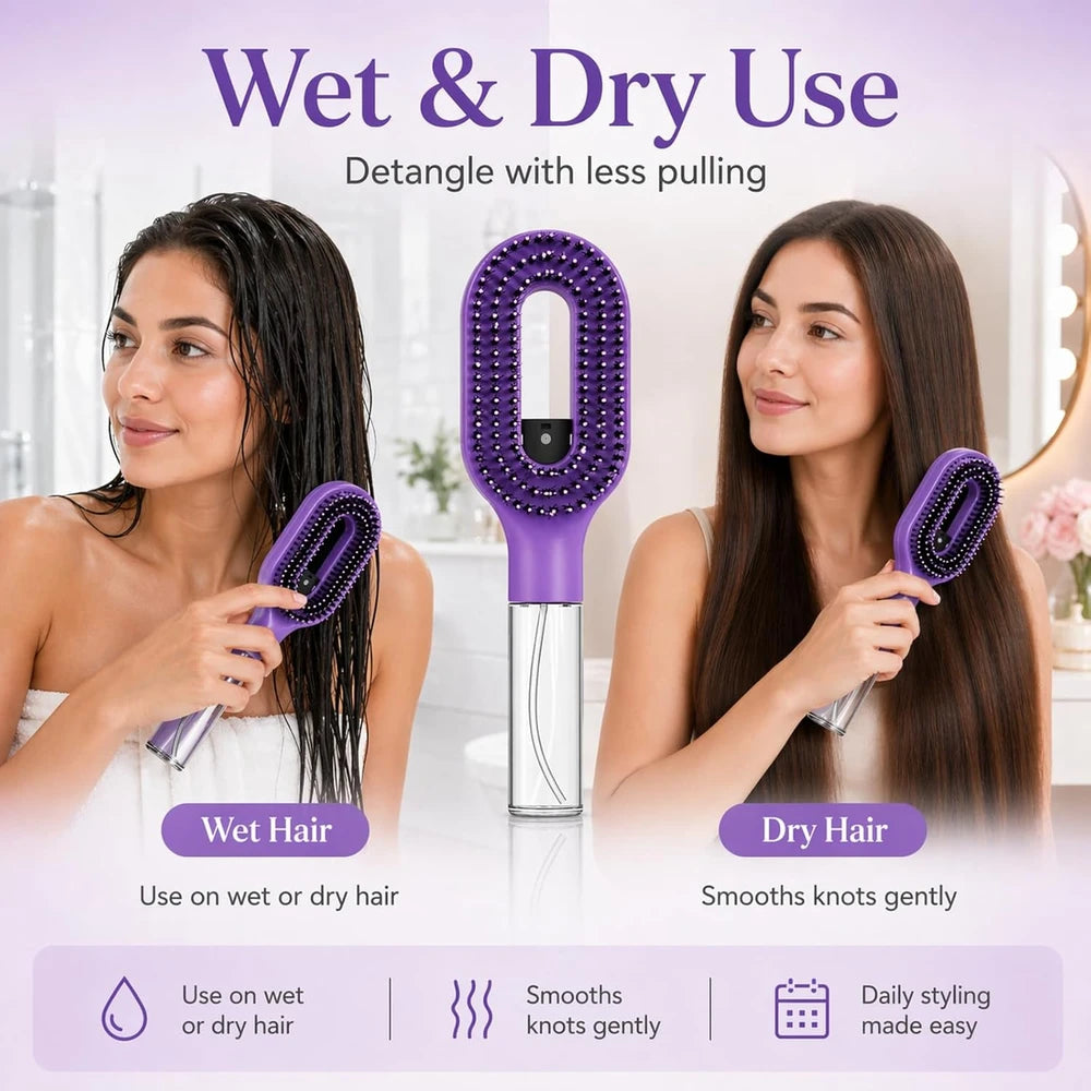 Misting Detangling Hair Brush